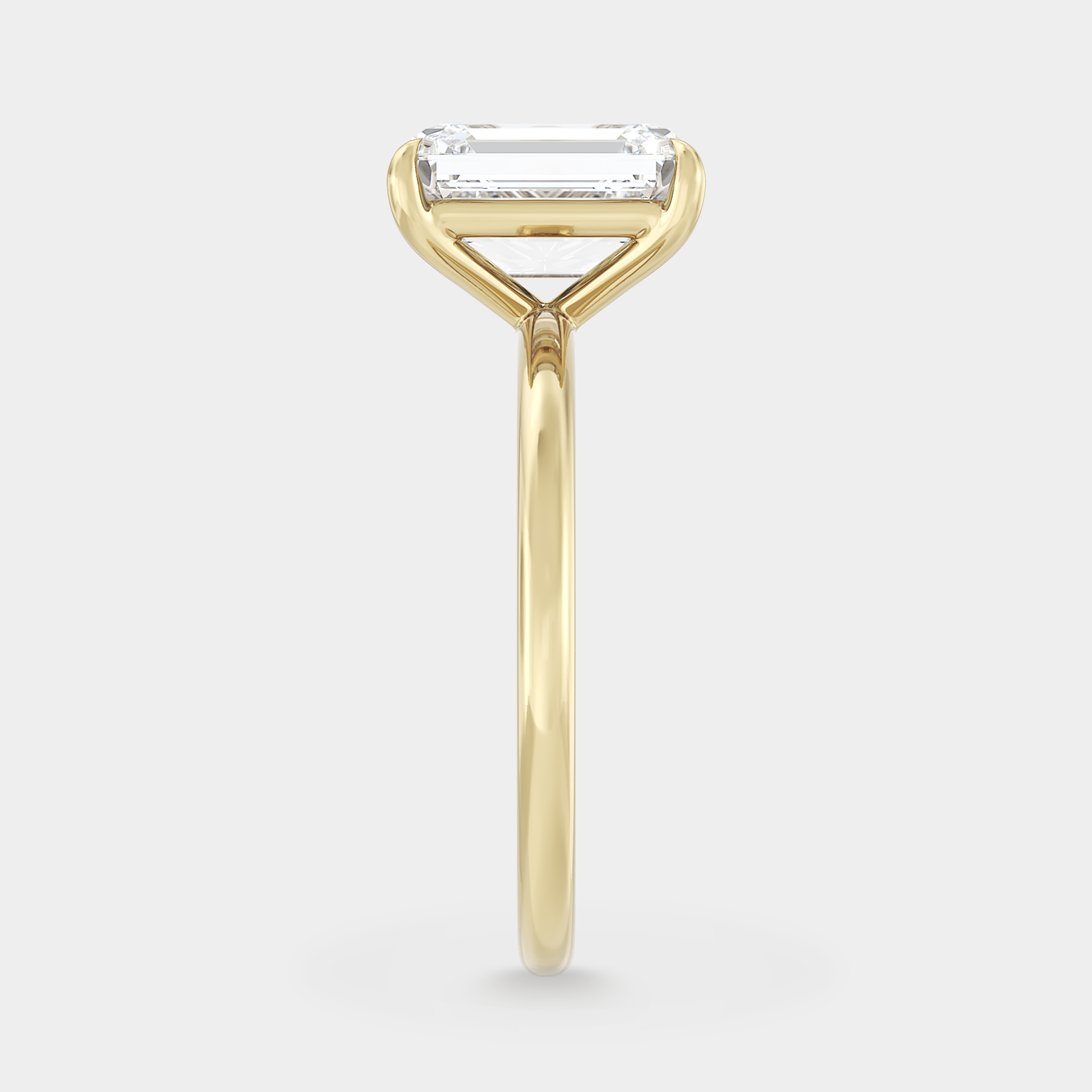 Solitaire Emerald cut Sapphire