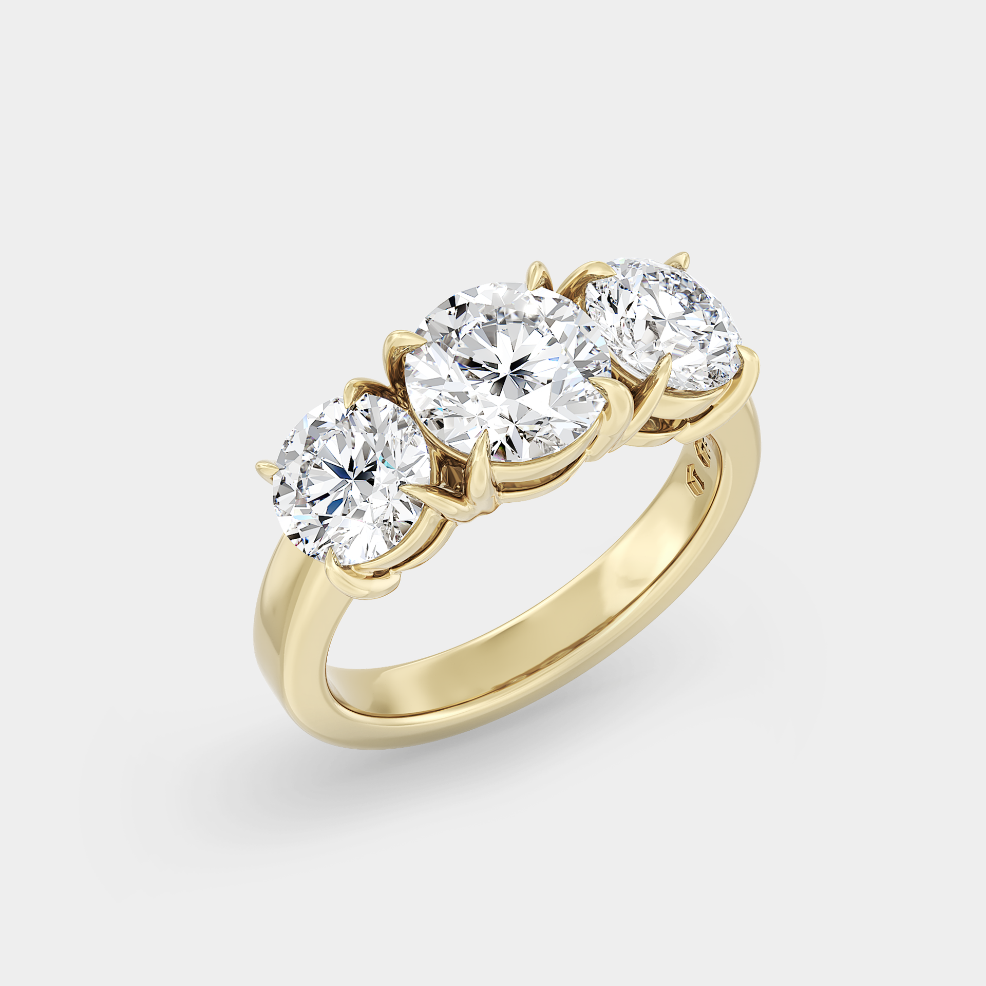 Bold Trilogy of Round Diamond