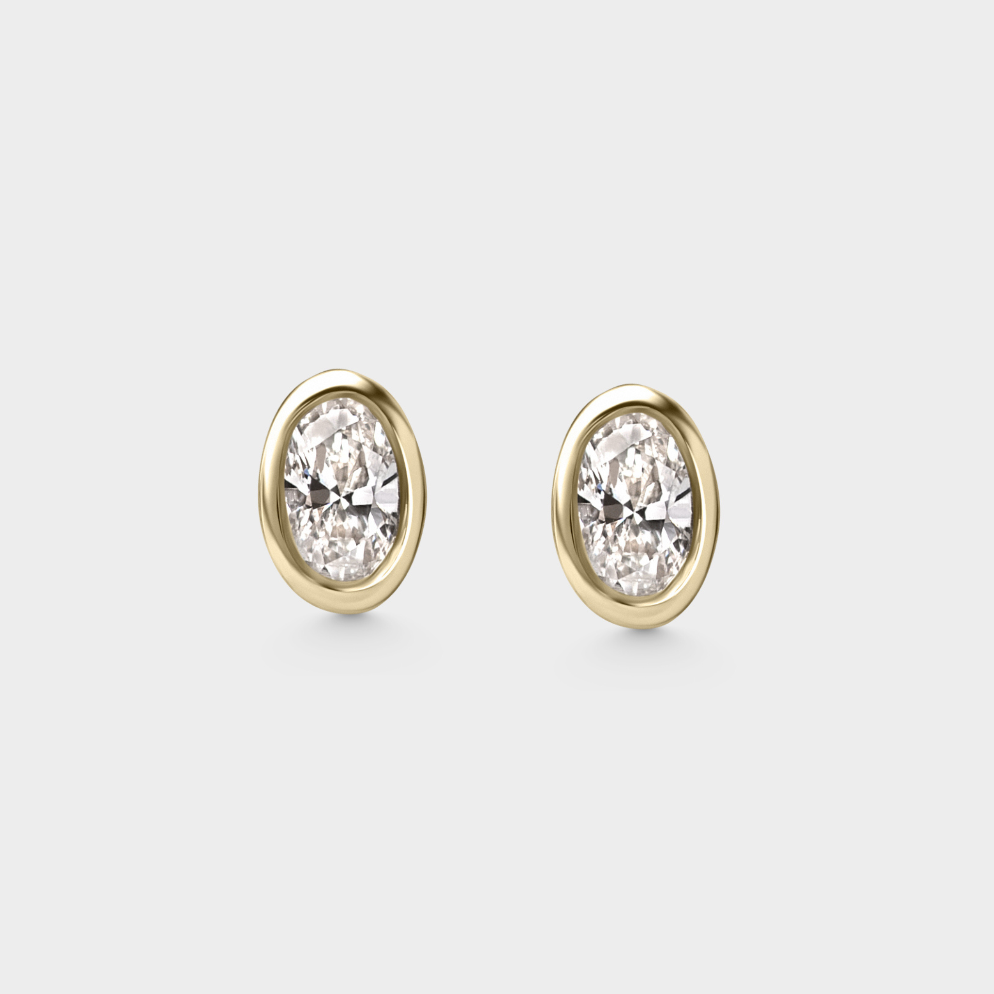 Oval Bezel Studs