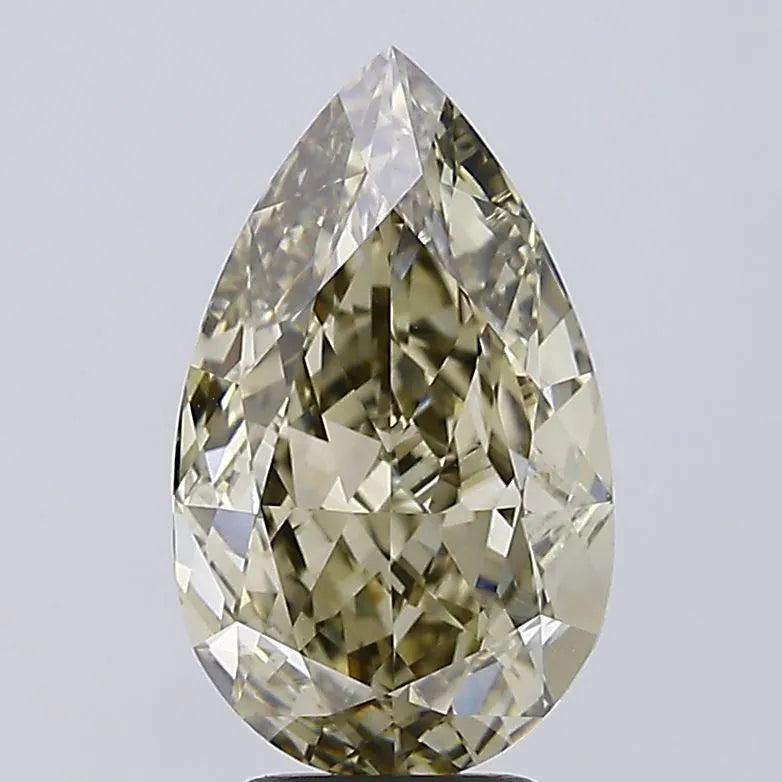 4.03ct Pear Lab Grown Diamond (Colour Very Light Yellow, Clarity VS1, IGI Certified)