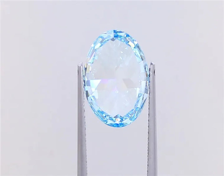 4.56ct Oval Lab Grown Diamond (Colour Fancy Vivid Blue, Clarity VS2, IGI Certified)