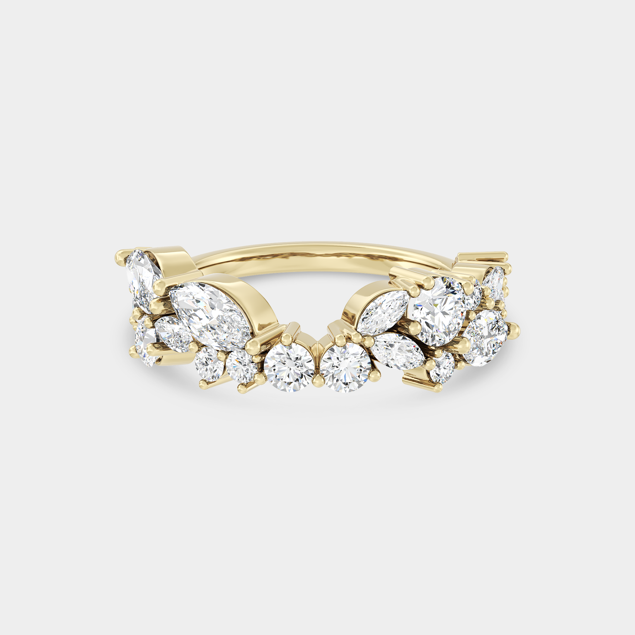Flush Cluster of Diamond