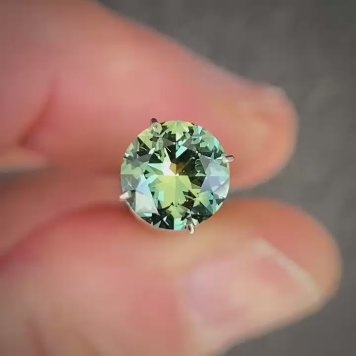 1.32ct Round Blue/Yellow Parti Sapphire #596