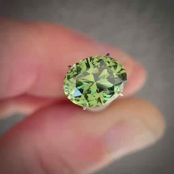3.02ct Oval Green Sapphire