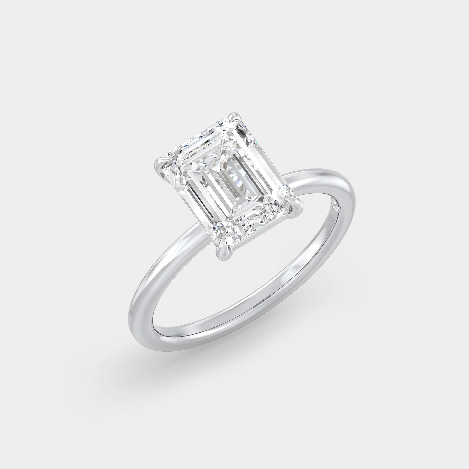 Solitaire of Lab Grown Emerald Diamond