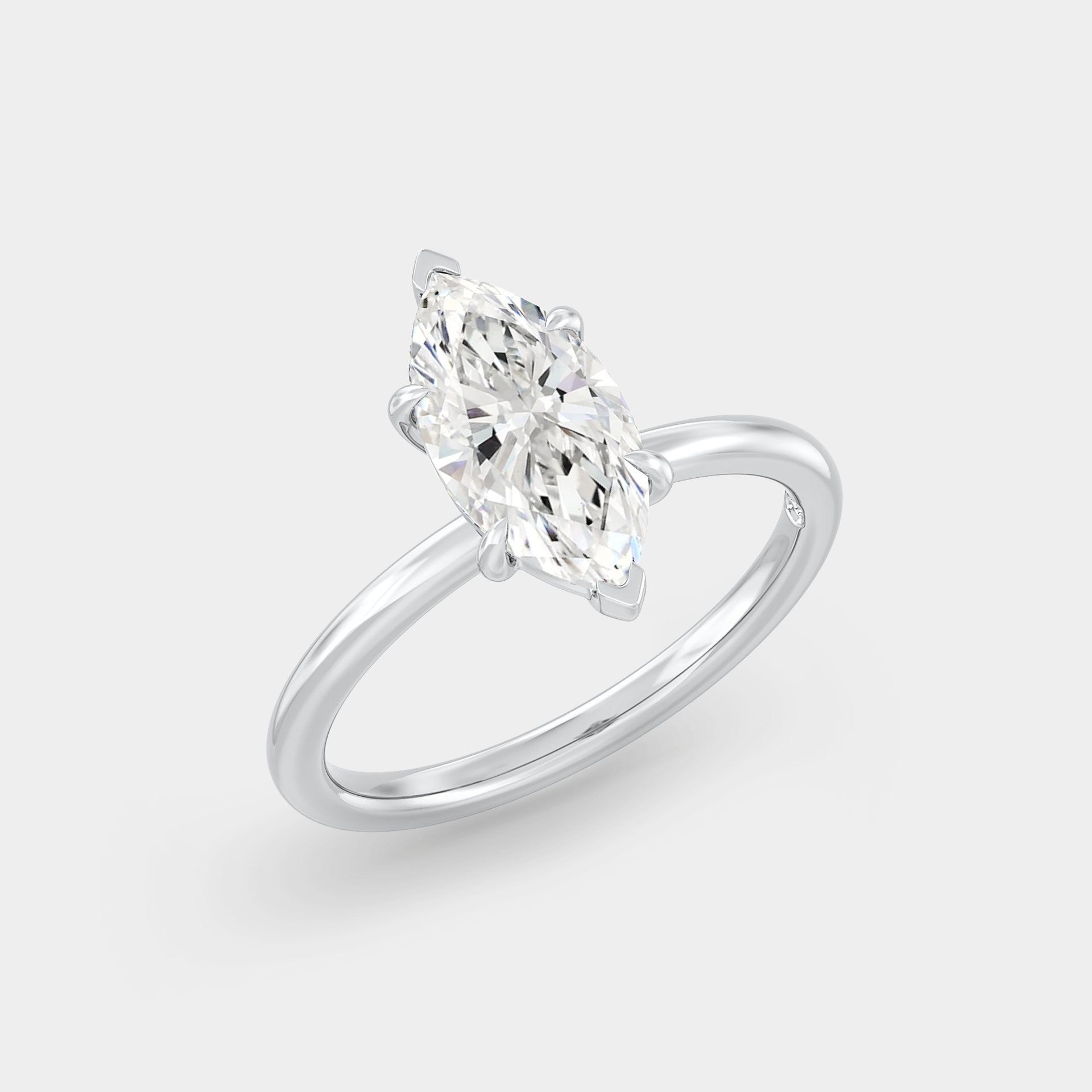 Solitaire of Lab Grown Marquise Diamond