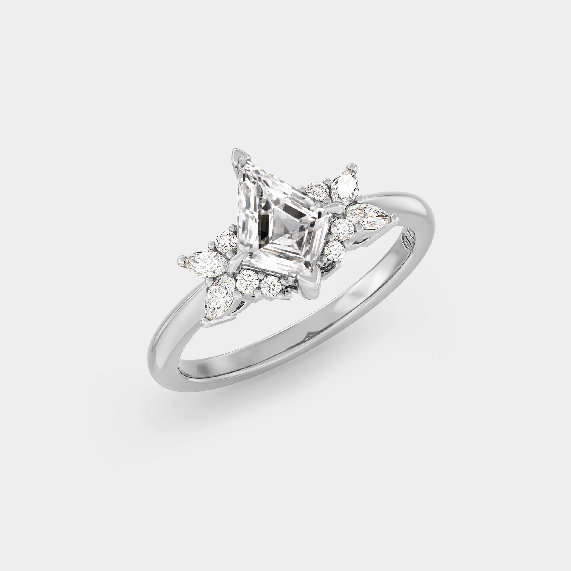 Symmetrical Cluster of Kite Cut & Diamond