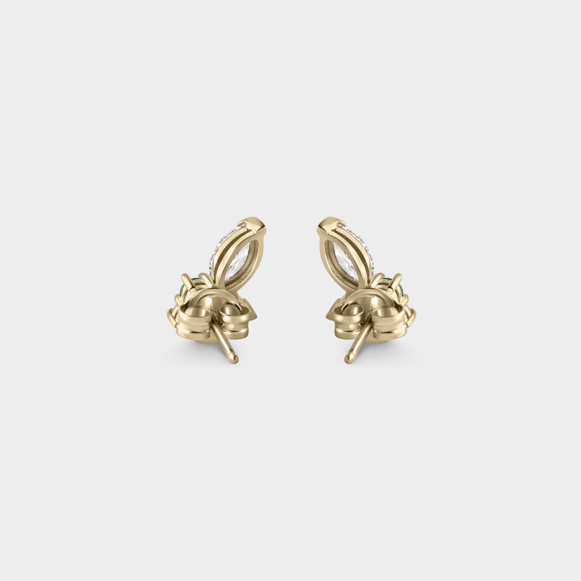 Marquise & Emerald Cluster Studs
