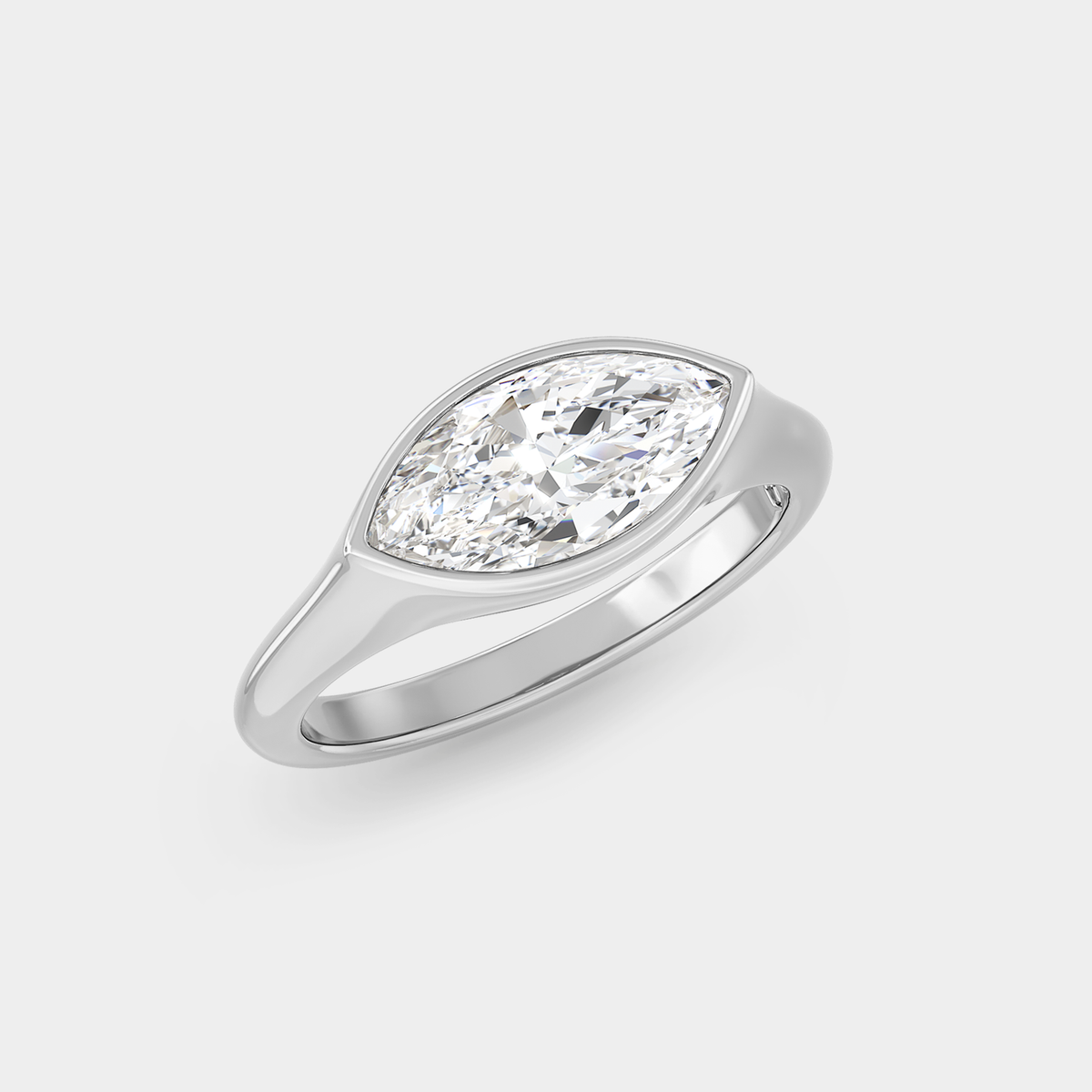 East West Marquise, Bezel Solid Form