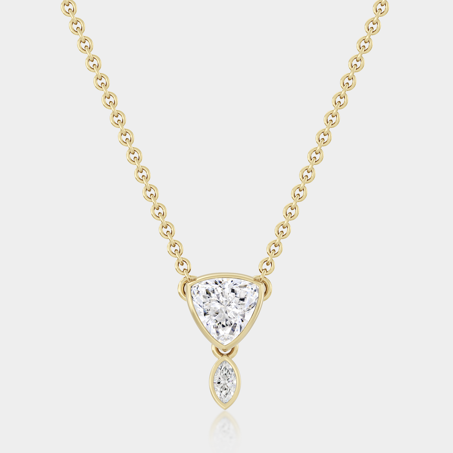 Trillion & Marquise Bezel Pendant