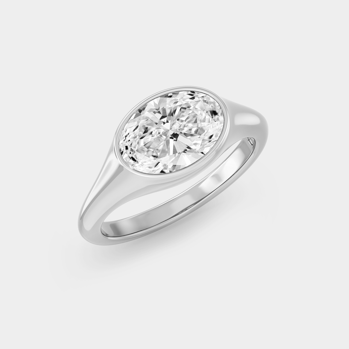 East West Oval, Bezel Solid Form