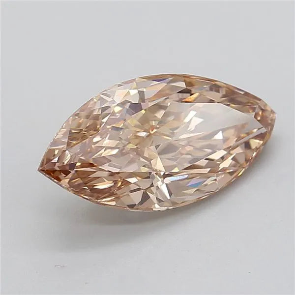 5.06ct Marquise Lab Grown Diamond (Colour Fancy Light Brown, Clarity VVS2, IGI Certified)