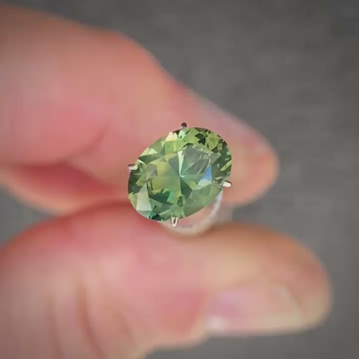 1.91ct Oval Blue/Green Parti Sapphire