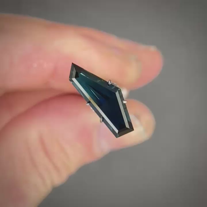 3.45ct Freeform Blue Sapphire