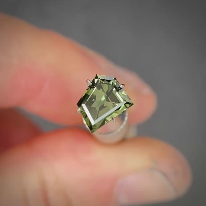 1.63ct Freeform Green Sapphire