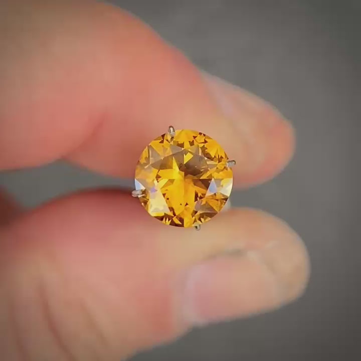 1.78ct Round Orange Sapphire
