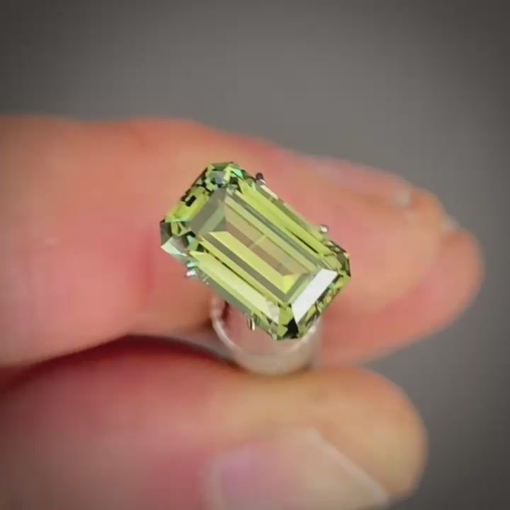 3.27ct Emerald Cut Green Sapphire