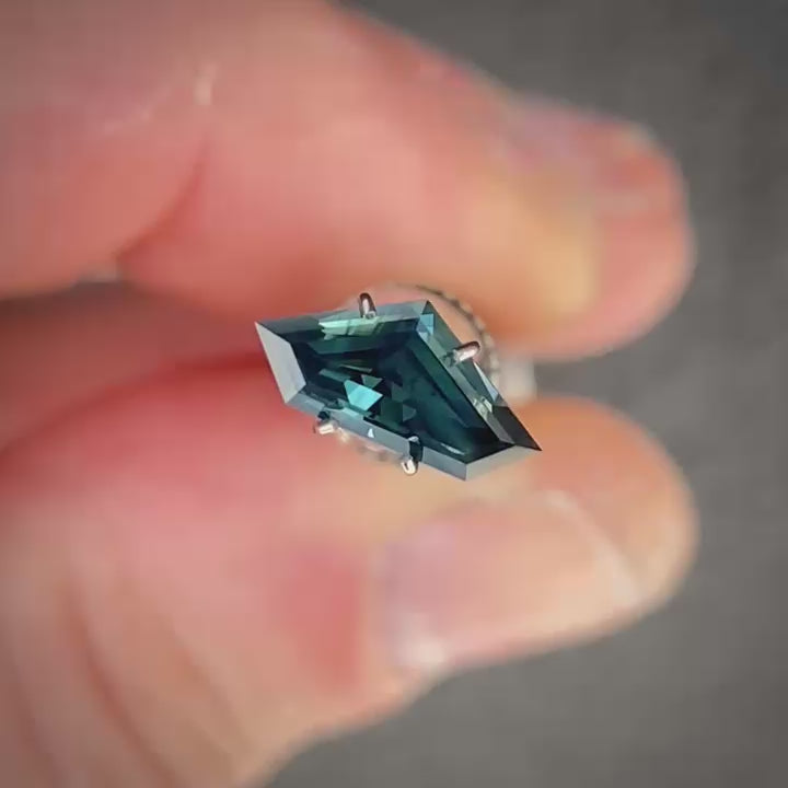 1.38ct Freeform Blue Sapphire