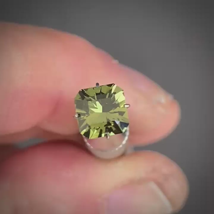 1.69ct Square Radiant Cut Green Sapphire