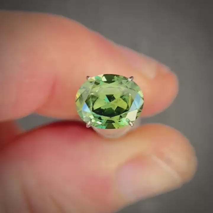2.13ct Oval Green Sapphire