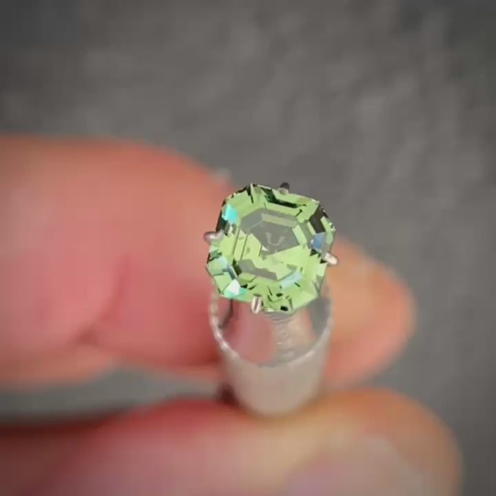 1.22ct Asscher Cut Green Sapphire
