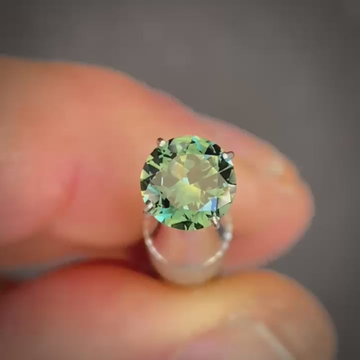 1.11ct Round Blue/Yellow Parti Sapphire