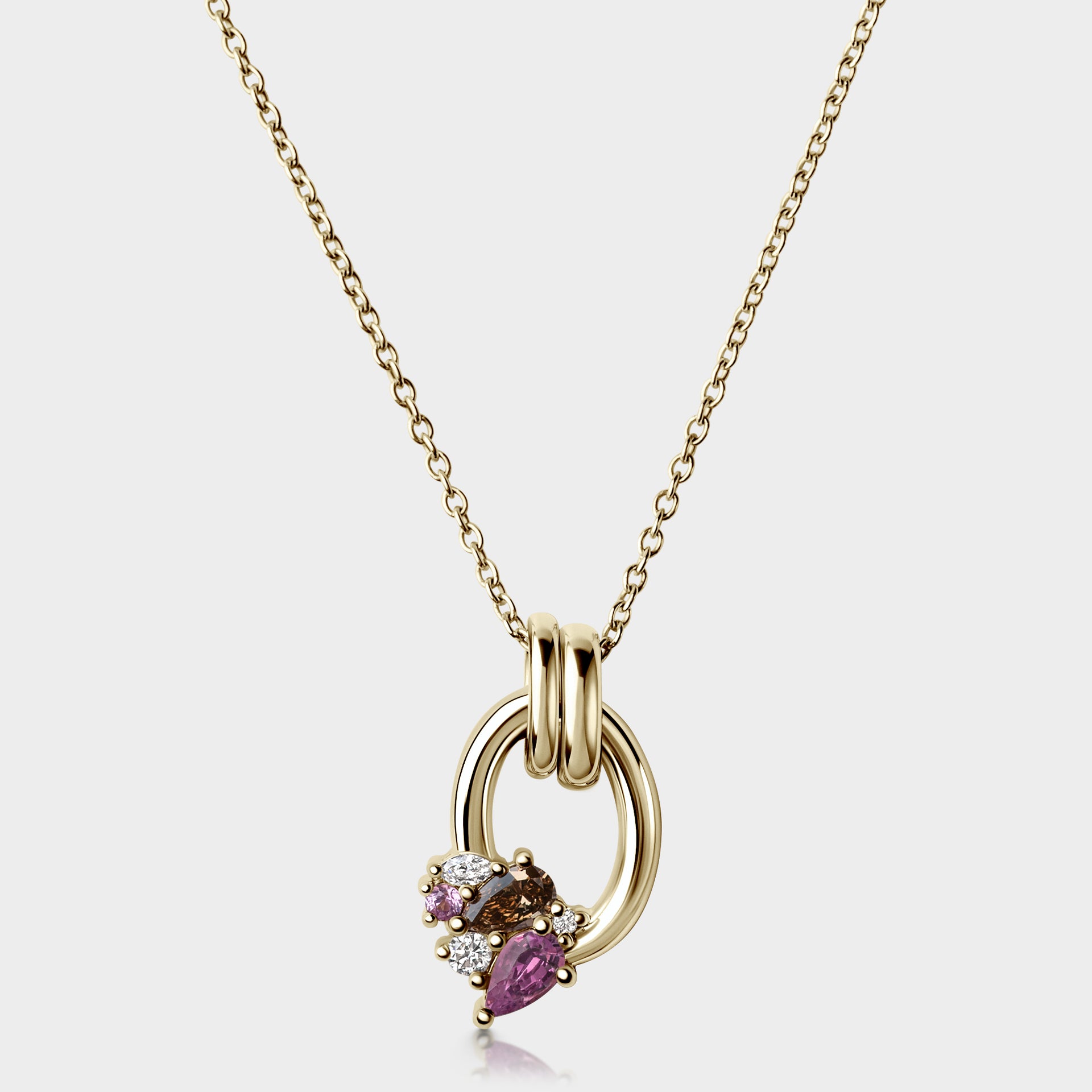 Aperture / Cluster Sapphire & Diamond Pendant