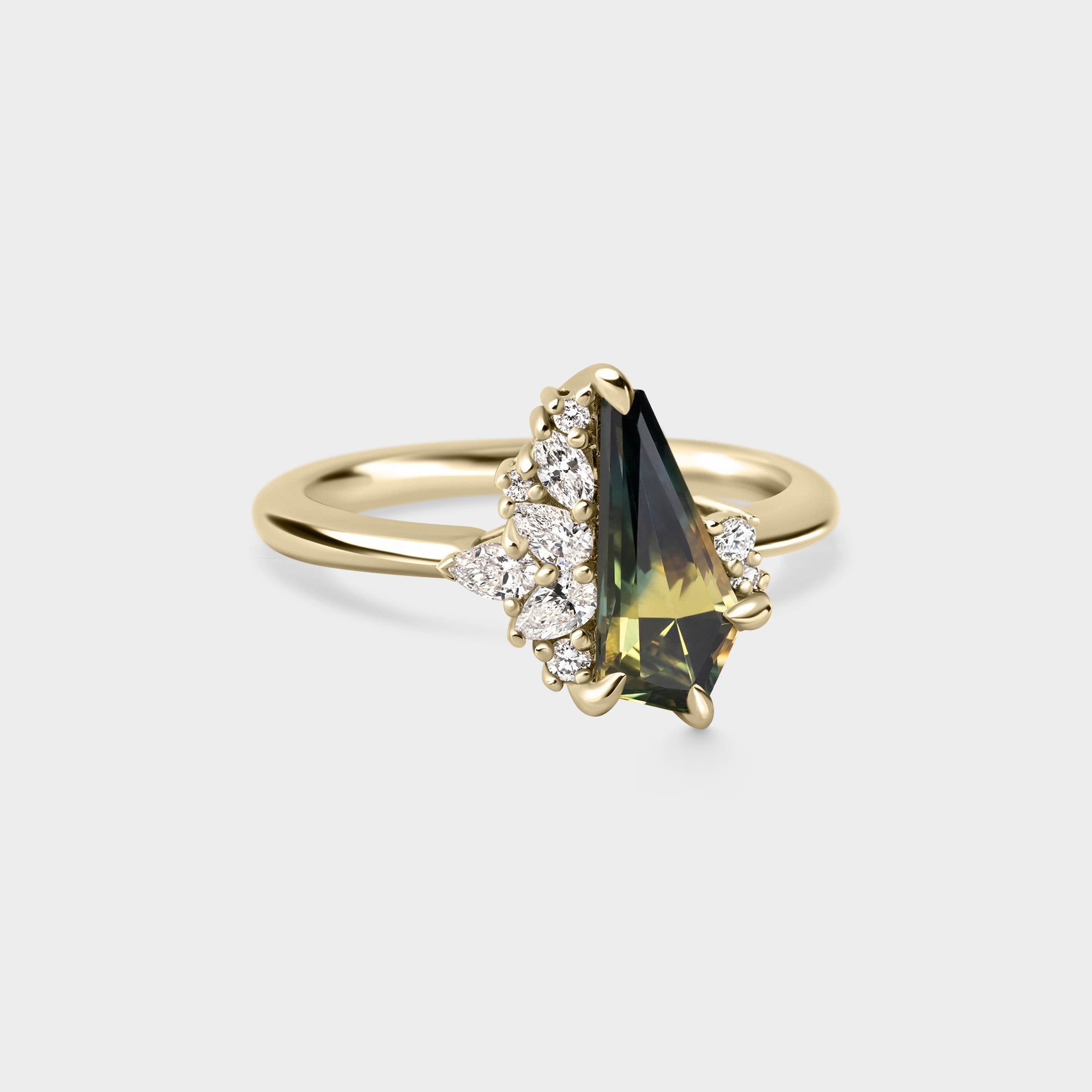 1.30ct Irregular Cluster of Sapphire & Diamond