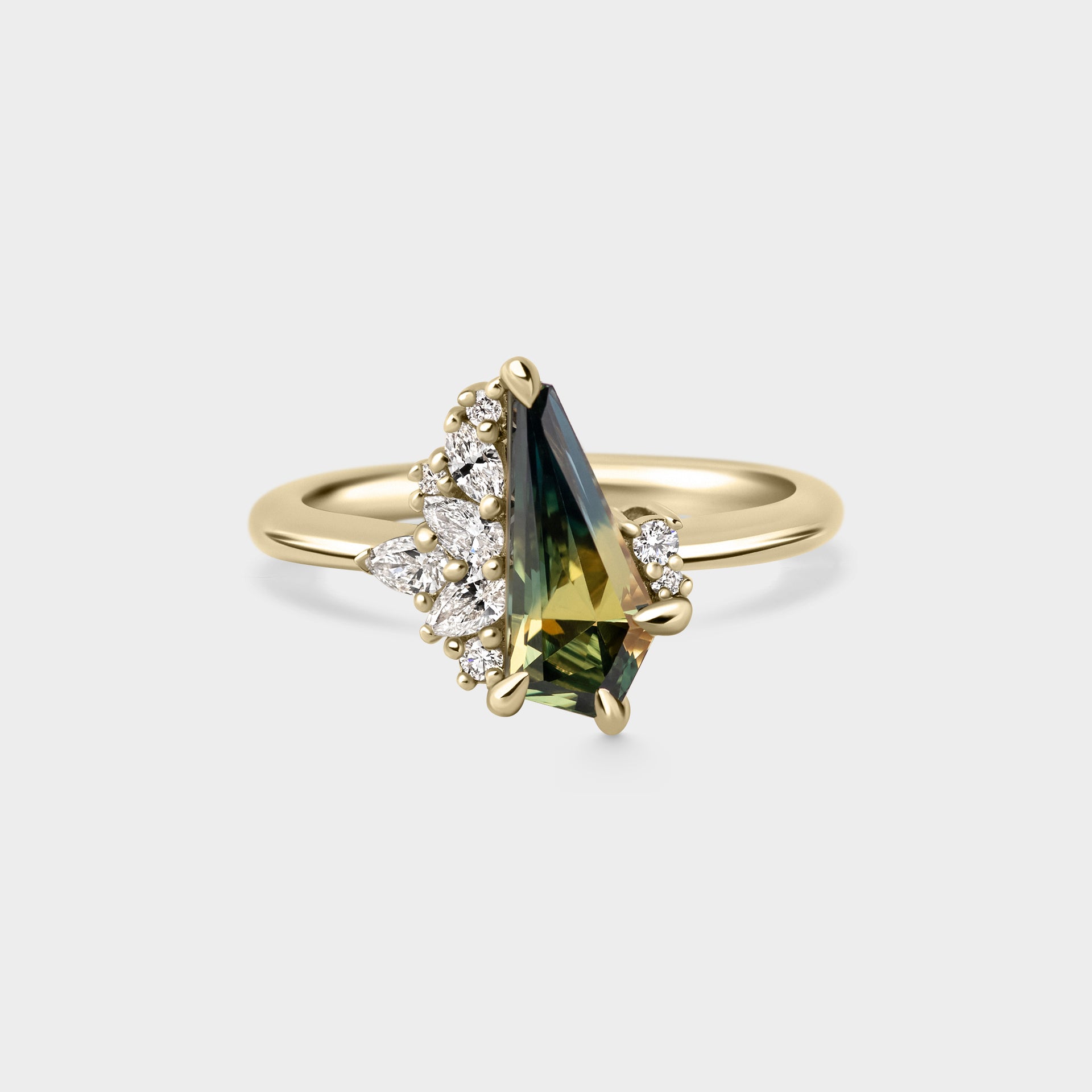 1.30ct Irregular Cluster of Sapphire & Diamond