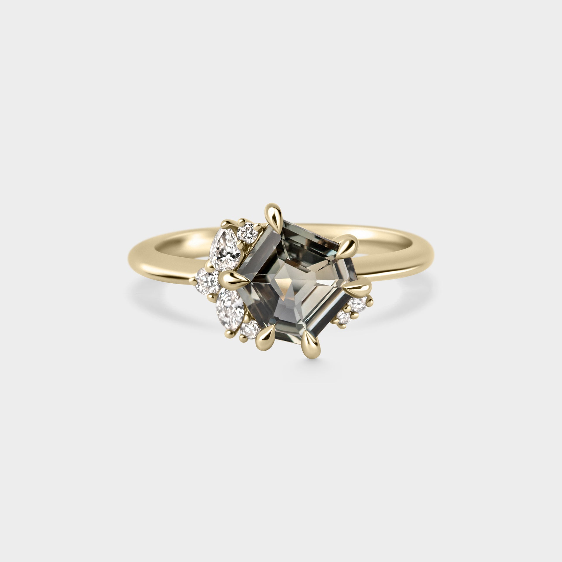 1.70ct Irregular Cluster of Sapphire & Diamond