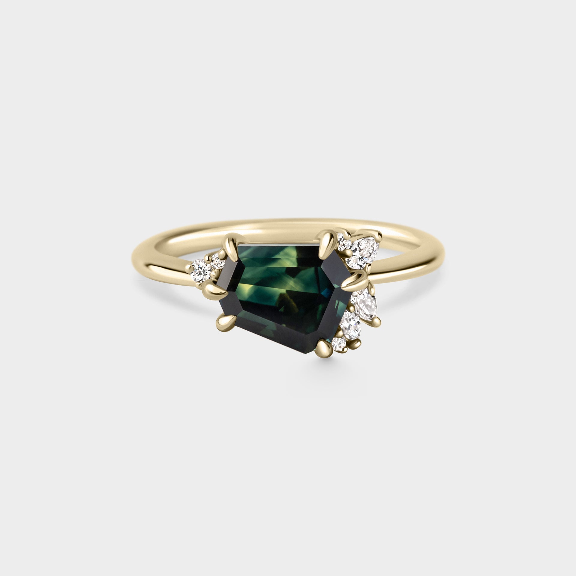 2.26ct Irregular Cluster of Sapphire & Diamond