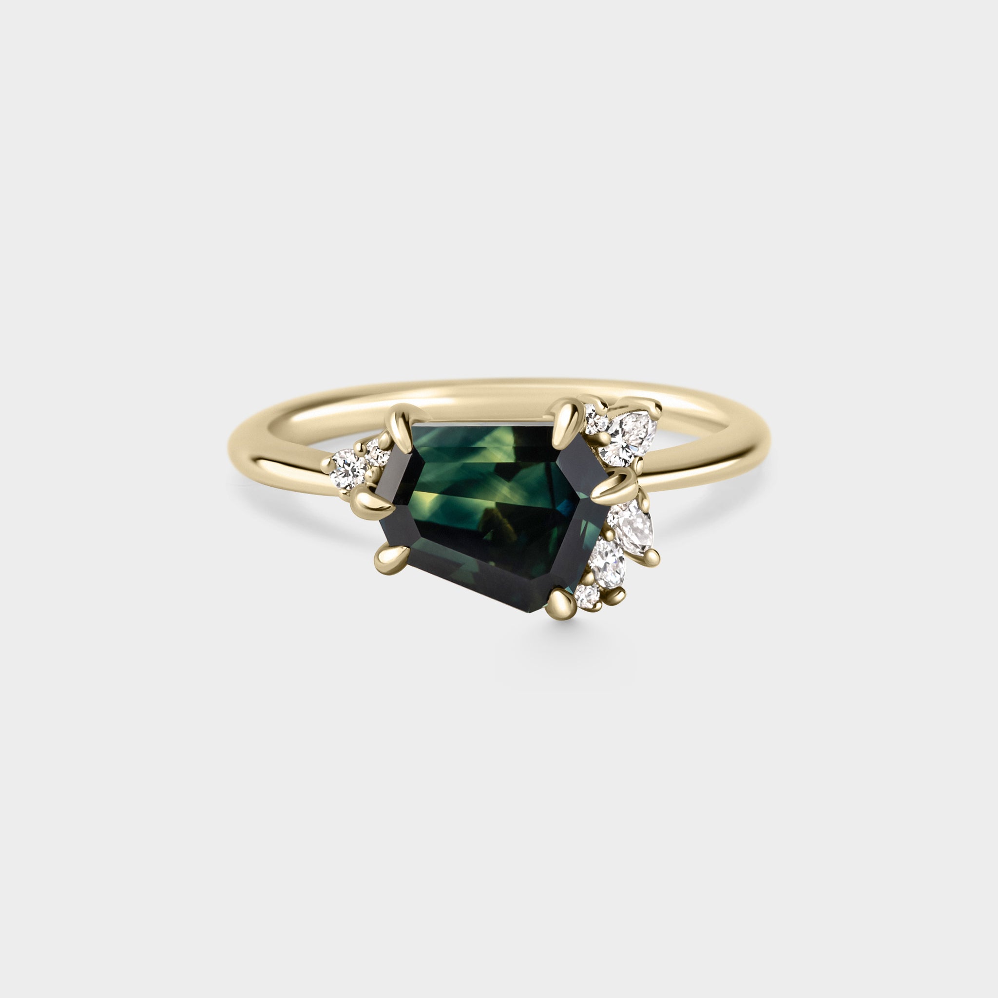 2.26ct Irregular Cluster of Sapphire & Diamond