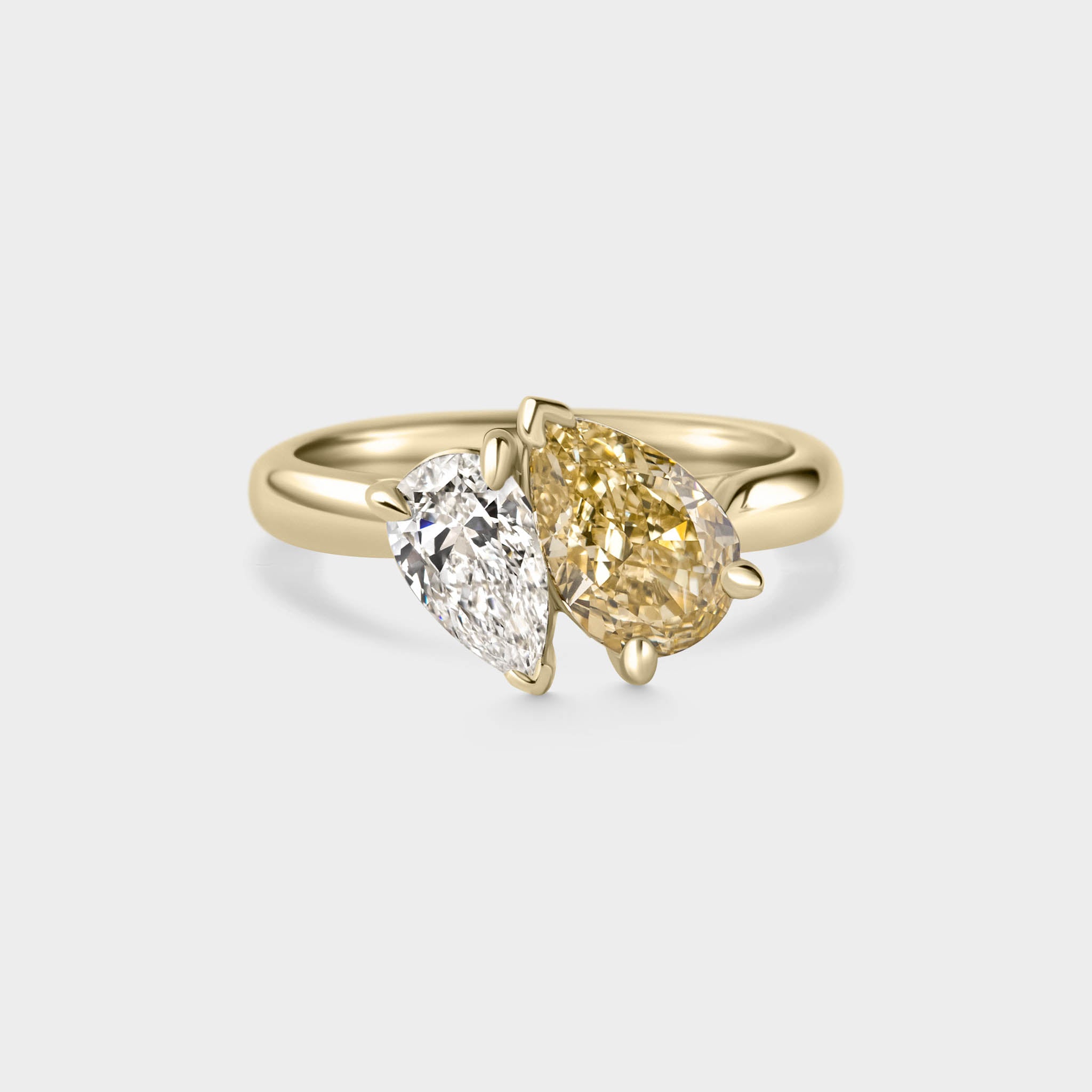 Toi Et Moi of Fancy Yellow & White Lab Grown Diamond