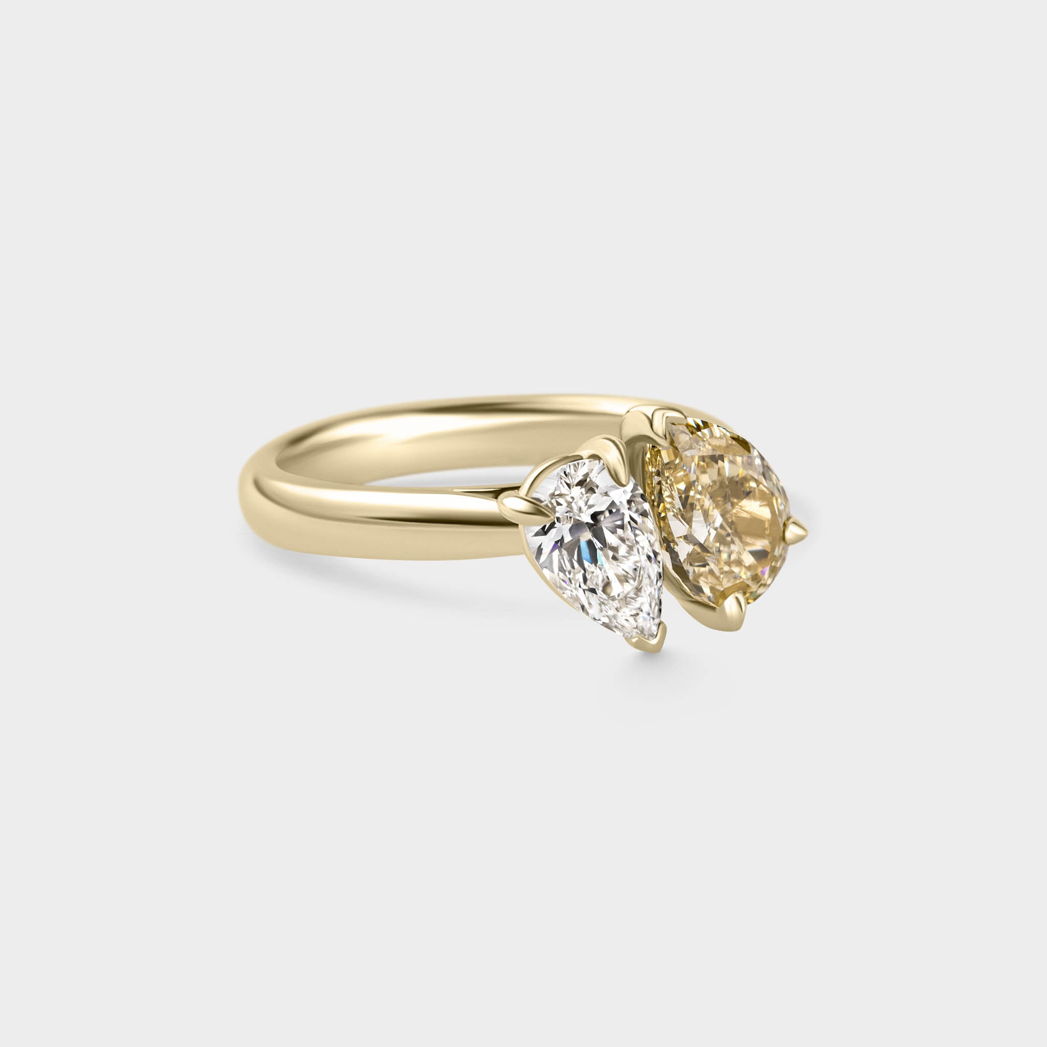 Toi Et Moi of Fancy Yellow & White Lab Grown Diamond
