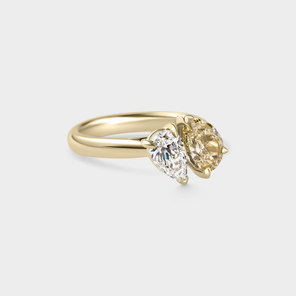 Toi Et Moi of Fancy Yellow & White Lab Grown Diamond