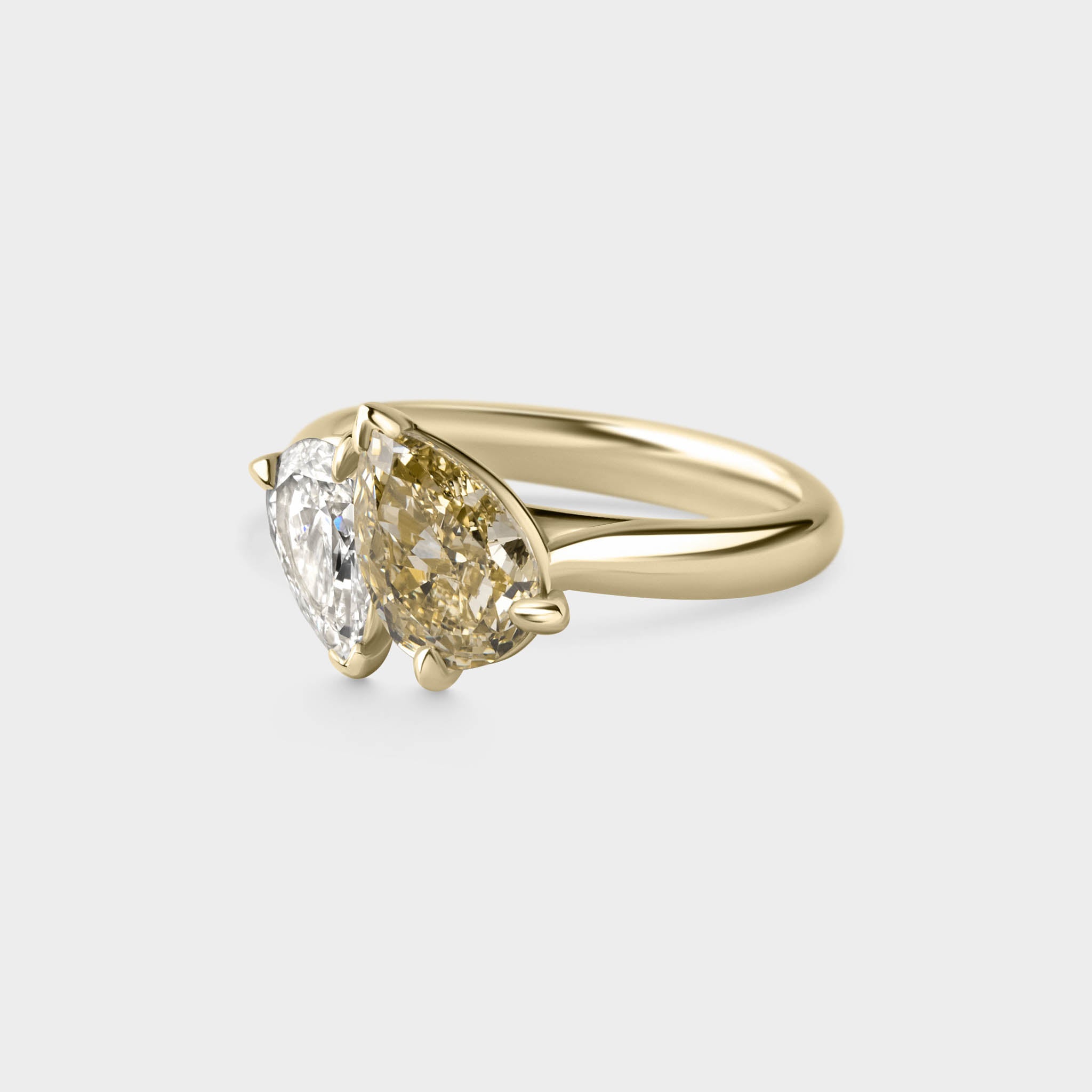 Toi Et Moi of Fancy Yellow & White Lab Grown Diamond