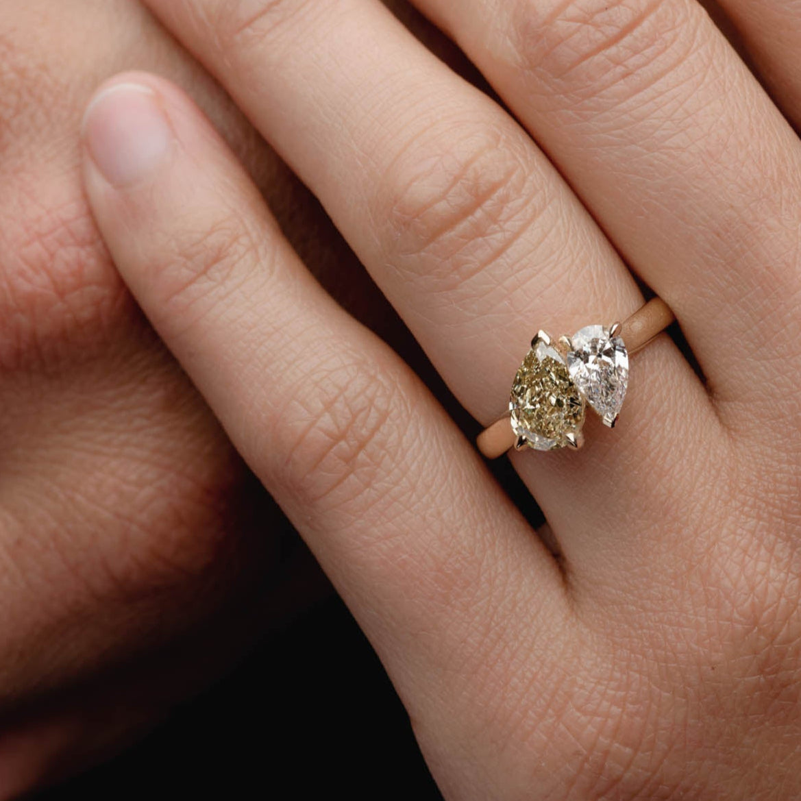 Toi Et Moi of Fancy Yellow & White Lab Grown Diamond