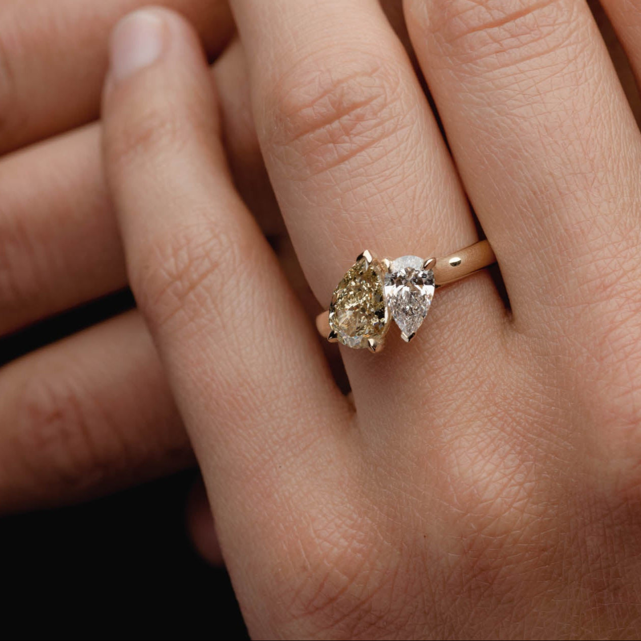 Toi Et Moi of Fancy Yellow & White Lab Grown Diamond