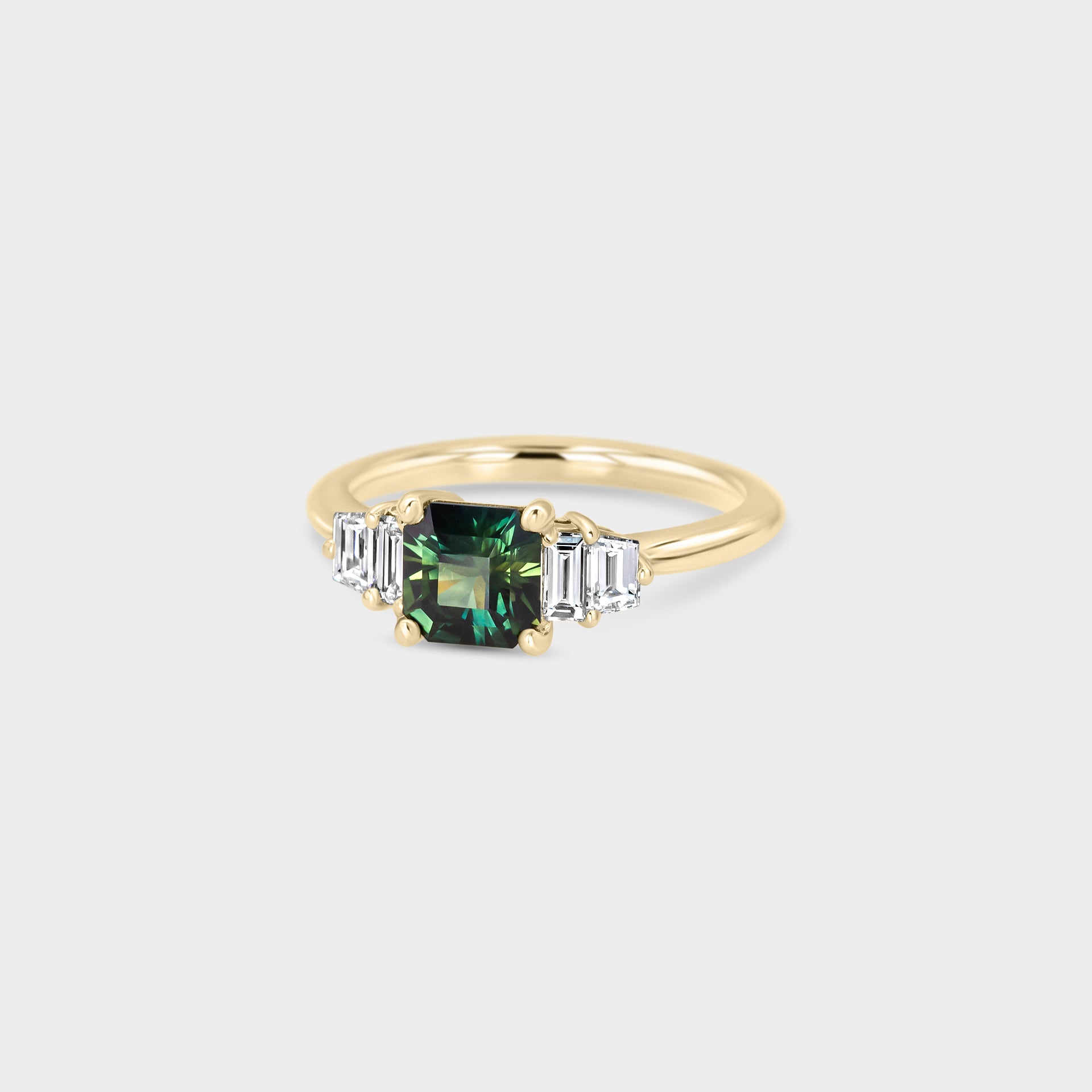 1.17ct Five Stone of Sapphire & Diamond