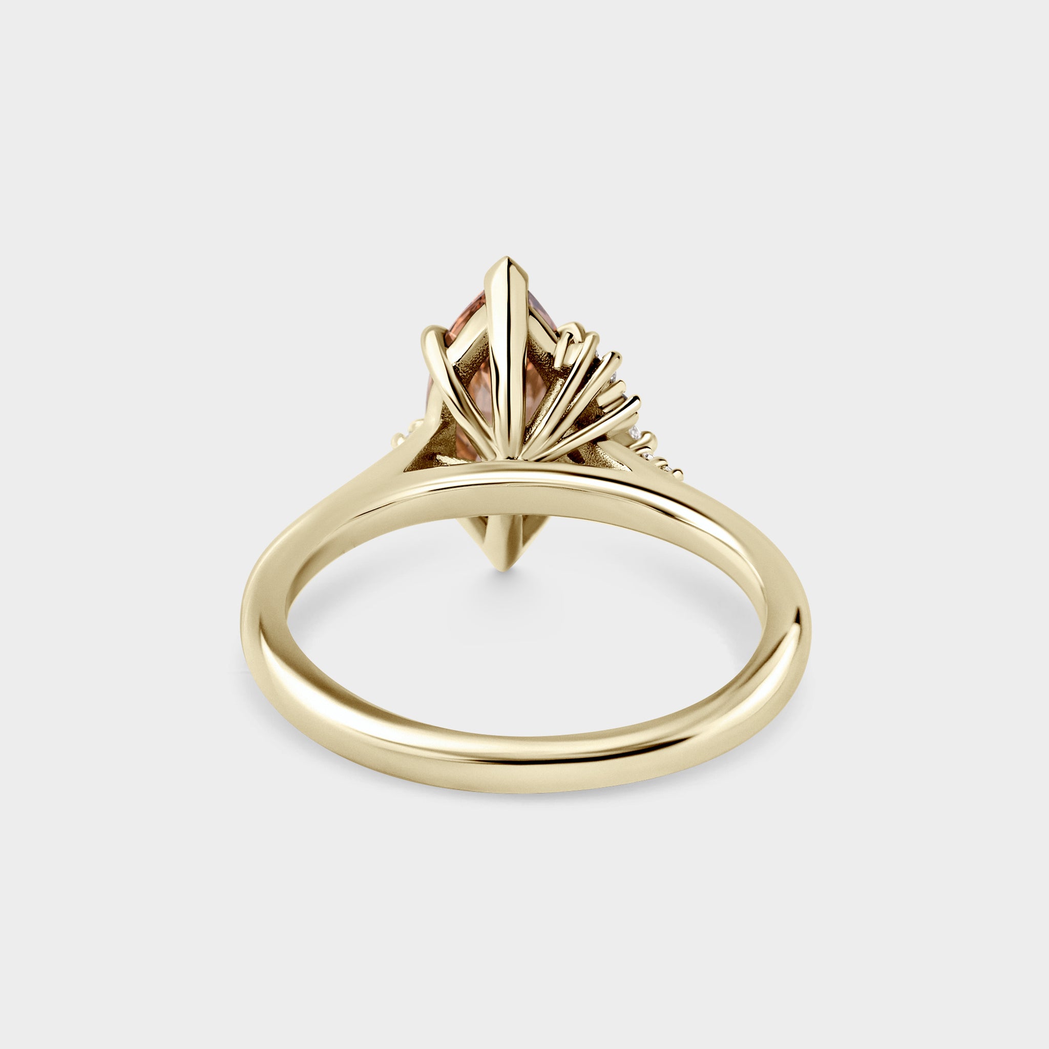 1.34ct Asymmetrical Cluster of Champagne Marquise & Diamond