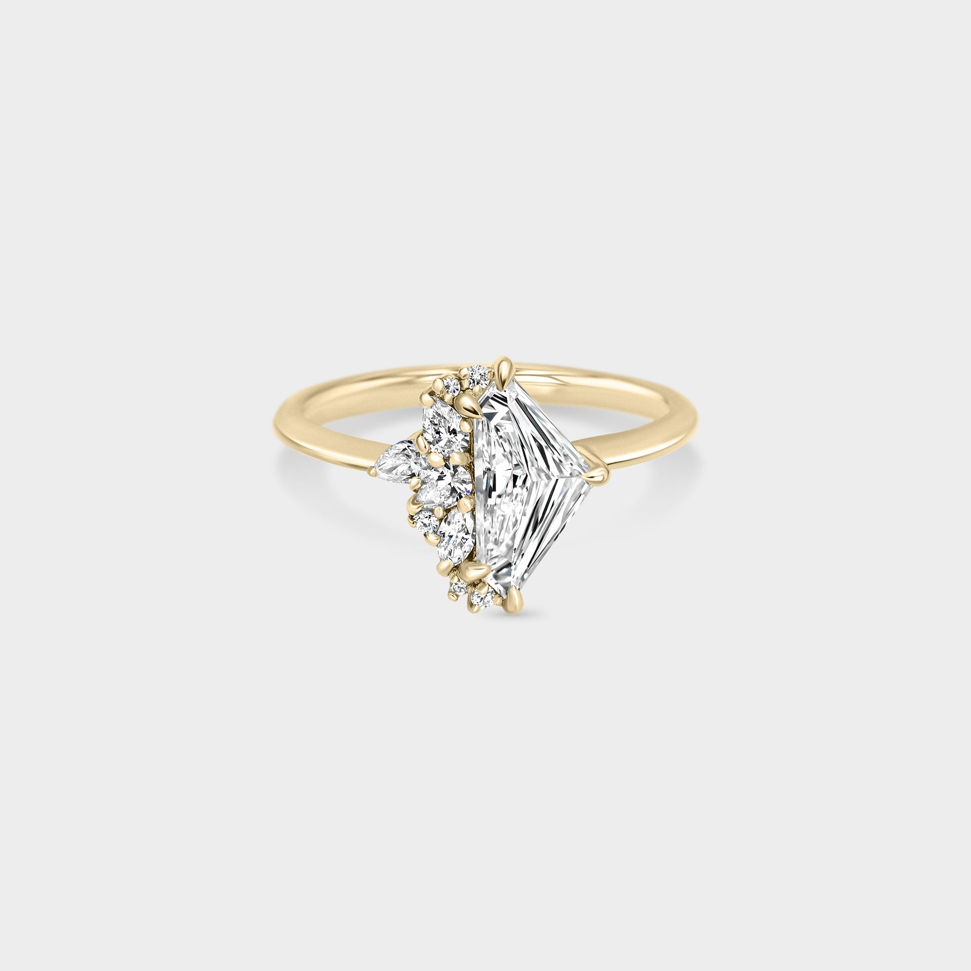 Irregular Cluster of White Diamond