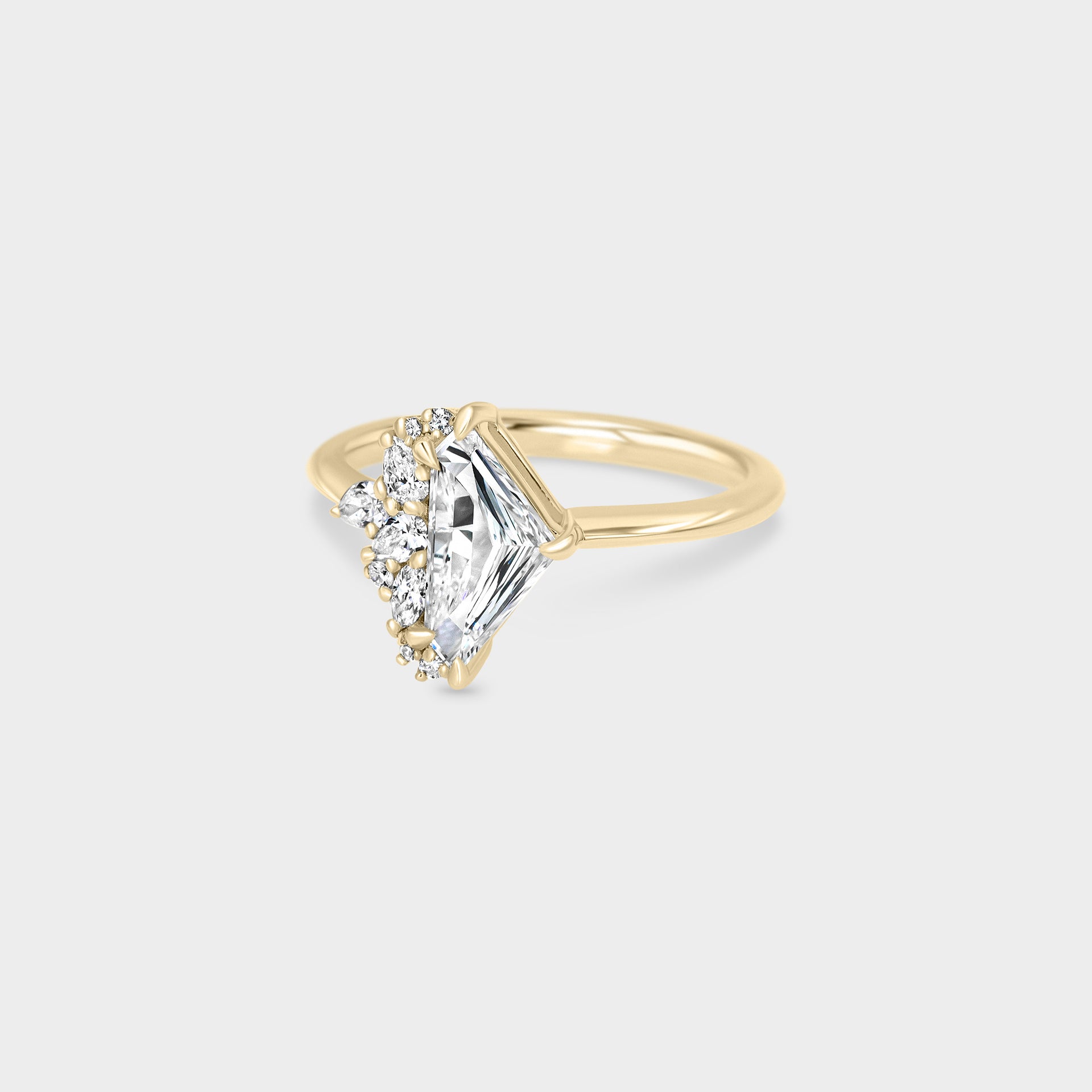 Irregular Cluster of White Diamond