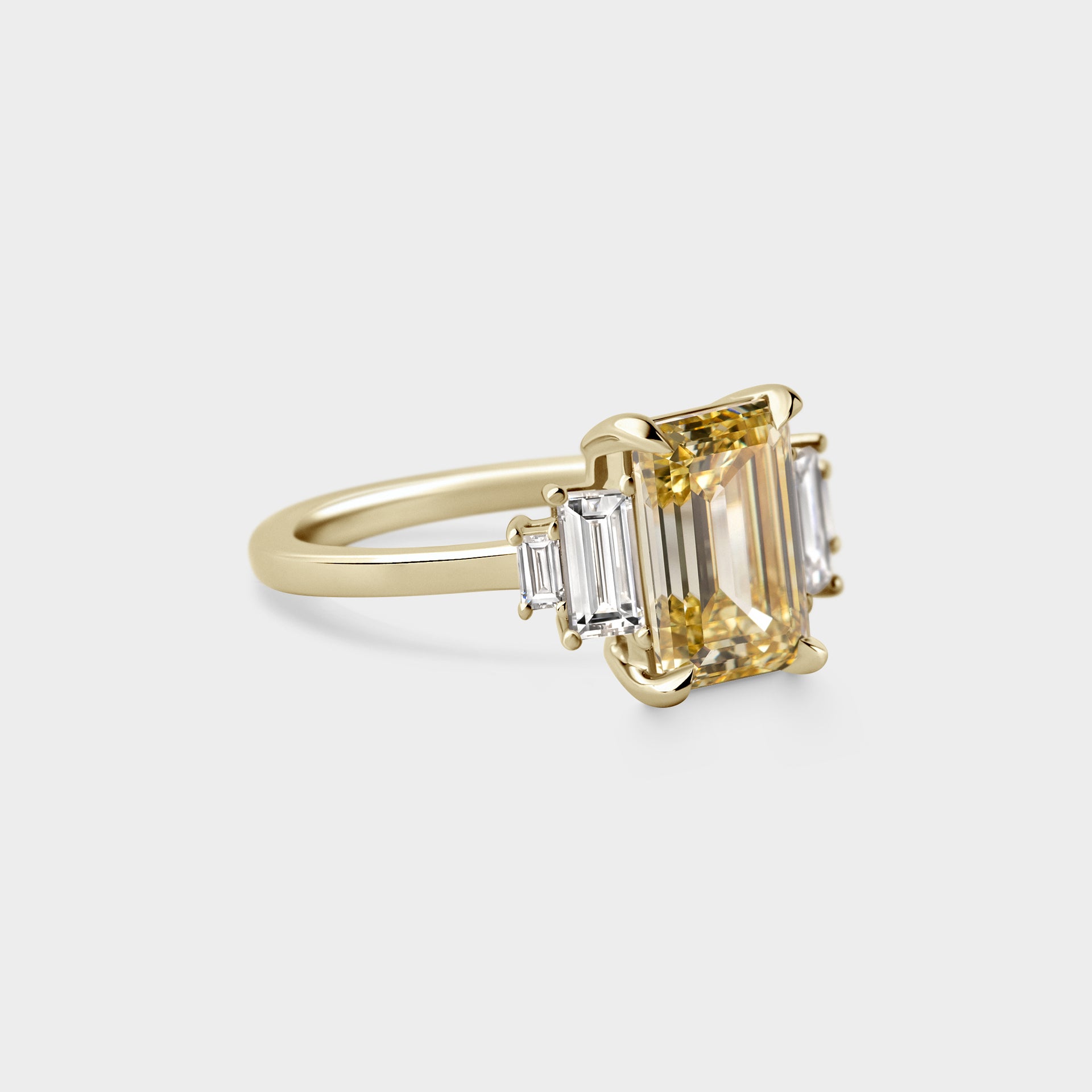 2.60ct Five Stone of Lab Grown Emerald Cut & Baguette