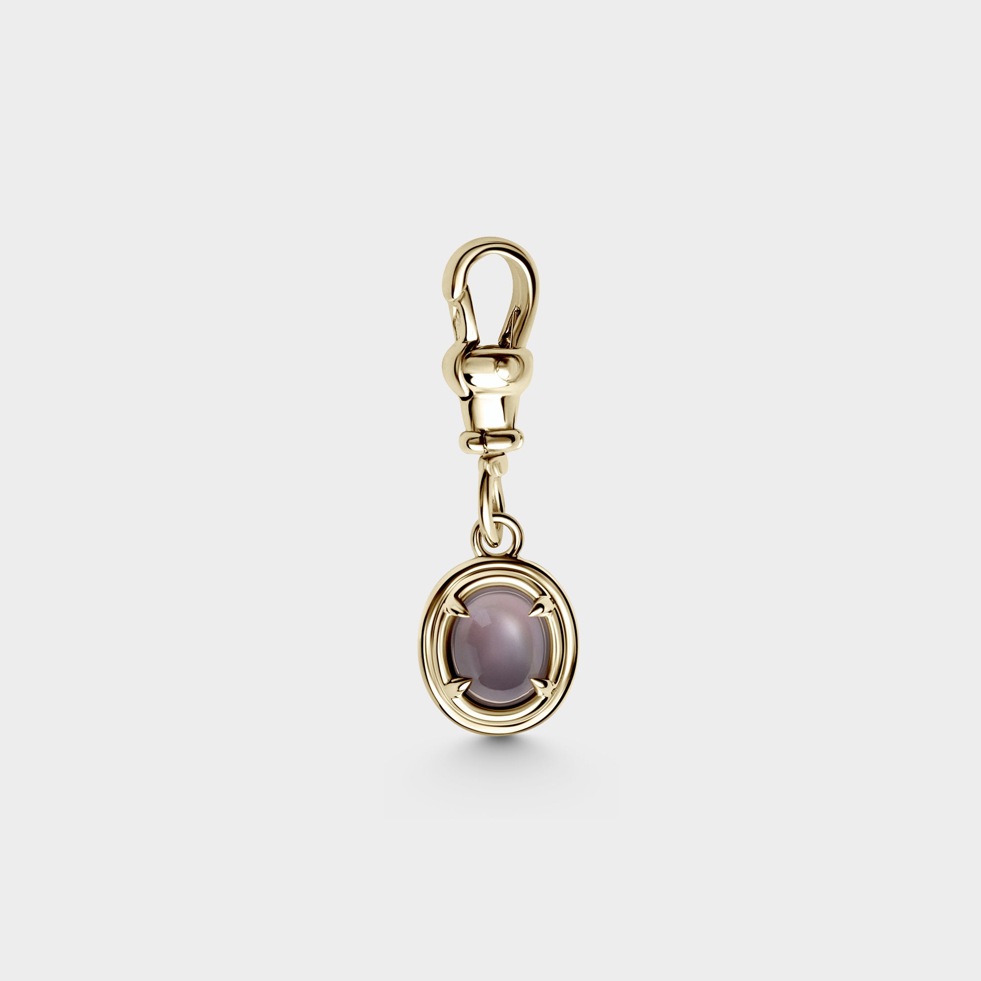 Cabochon Australian Purple Sapphire Pendant w/ Albert Swivel