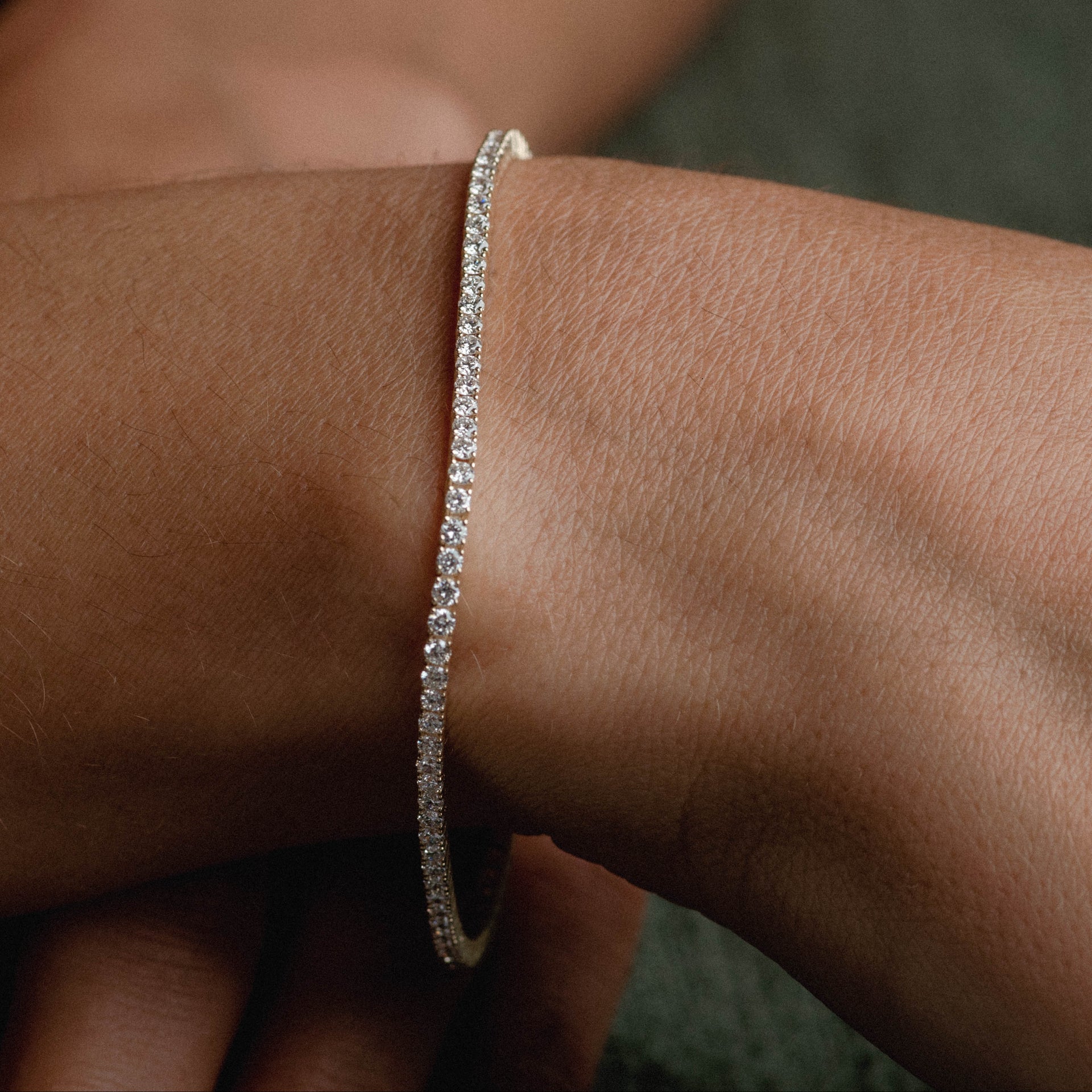 Fine Round Diamond Tennis Bracelet