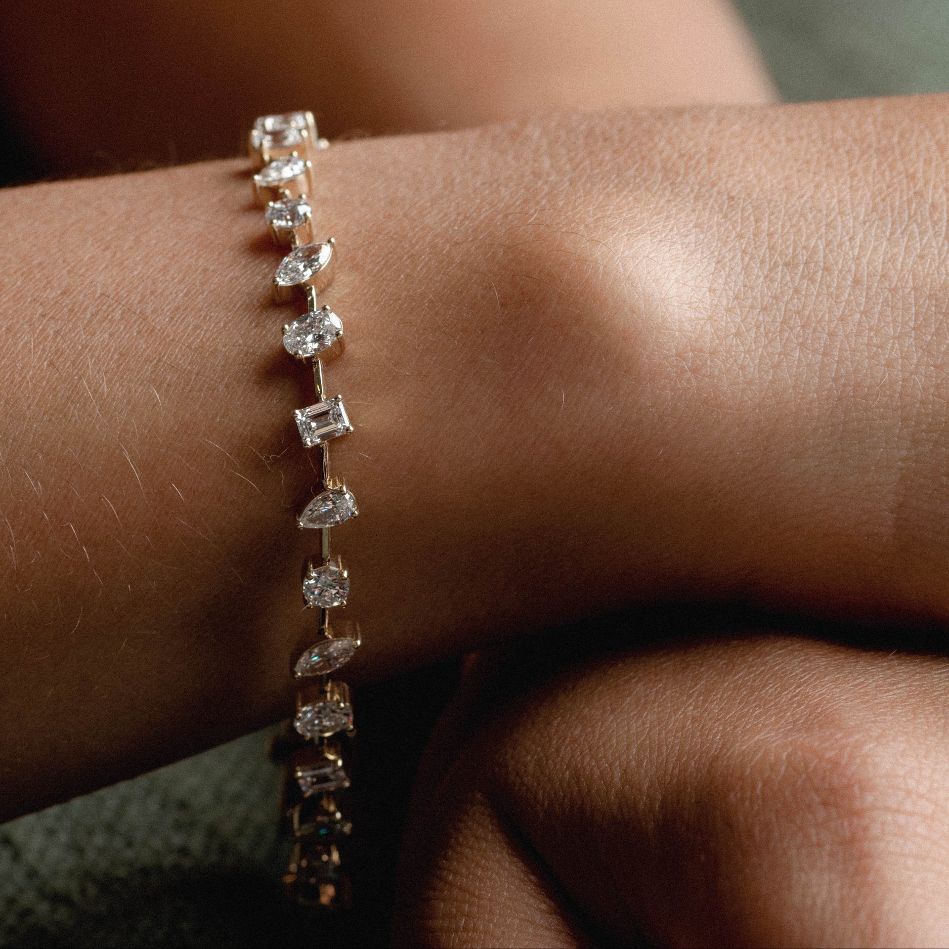 Multi Stone Diamond Tennis Bracelet