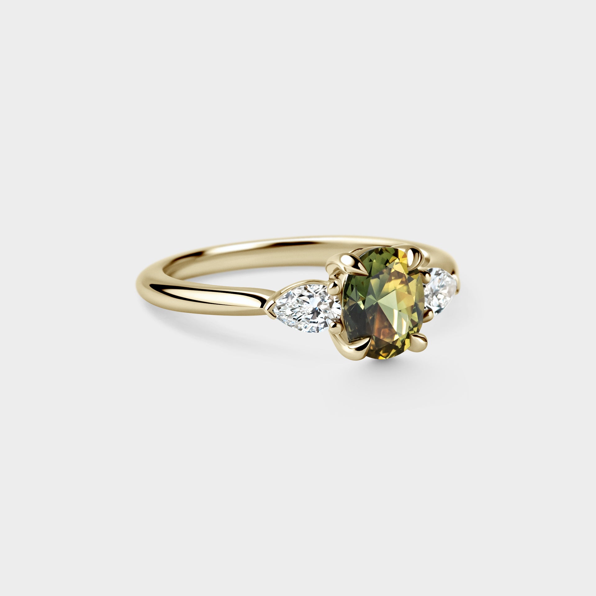 1.13ct Three Stone of Oval Sapphire & Pear