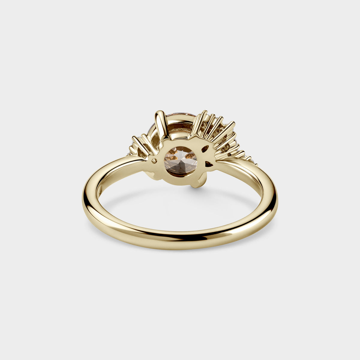 1.71ct Asymmetrical Cluster of Champagne Round & Diamond