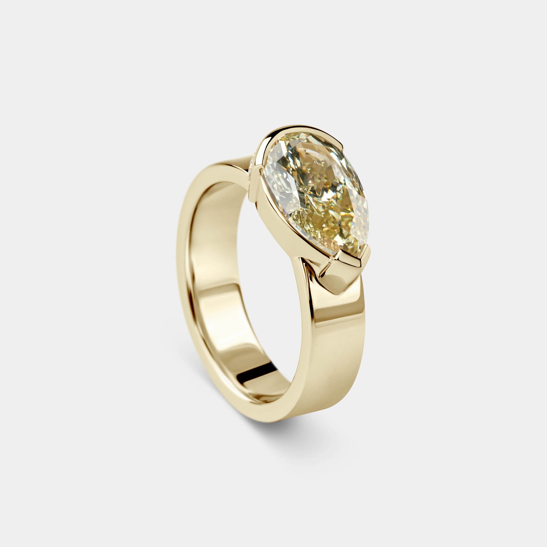 2.91ct East West Pear & Pavé