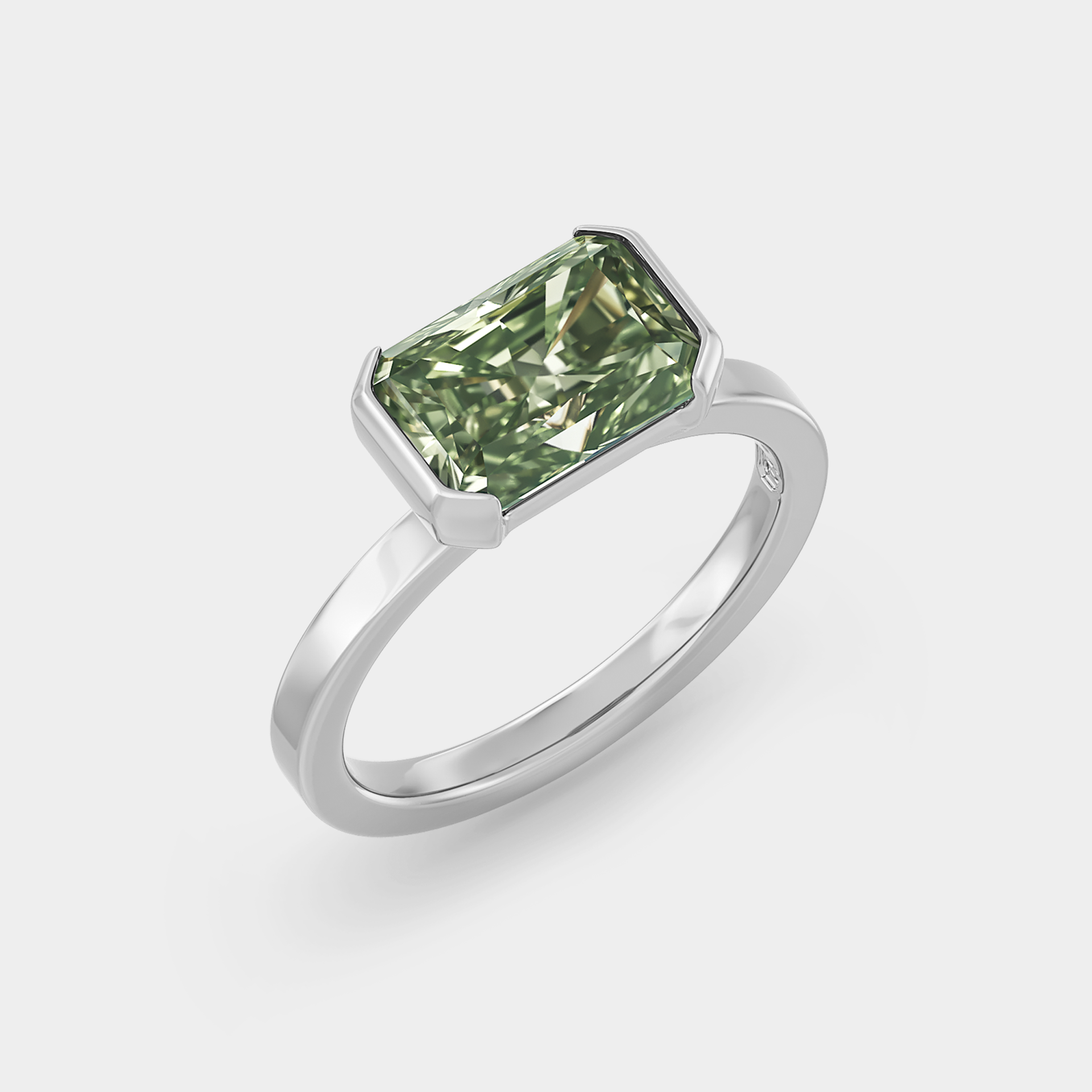 East West Green Radiant Half Bezel